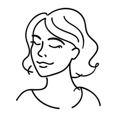  Elegant Woman Line Art Portrait Minimalist Design for Creative Projects