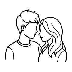  Minimalist Romantic Couple Line Art Illustration for Relationship Themes