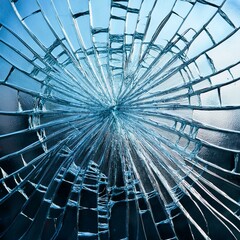 broken glass or ice texture background of cracked window