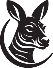 Kangaroo head silhouette vector