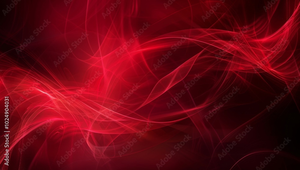 Aufkleber red abstract background with smooth lines and curves, creating an elegant atmosphere for design. ric