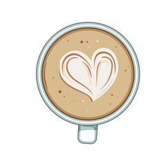 espresso latte art coffee cartoon. pour herosetta, tulip leaf, crema microfoam espresso latte art coffee sign. isolated symbol vector illustration