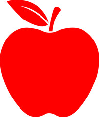 Apple clip art design on plain white transparent isolated background for card, shirt, hoodie, sweatshirt, apparel, card, tag, mug, icon, poster or badge