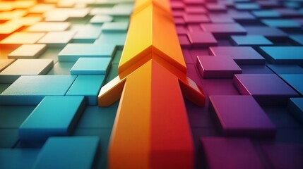 3D abstract colorful background with cubes, perfect for technology or business concept wallpaper