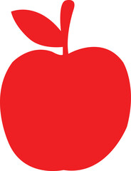 Apple clip art design on plain white transparent isolated background for card, shirt, hoodie, sweatshirt, apparel, card, tag, mug, icon, poster or badge