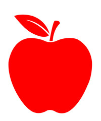 Apple clip art design on plain white transparent isolated background for card, shirt, hoodie, sweatshirt, apparel, card, tag, mug, icon, poster or badge