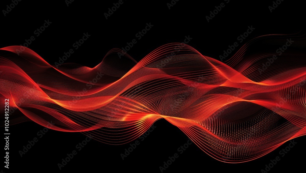 Poster red abstract background with waves and curves, dark colors. abstract grunge decorative red backgroun