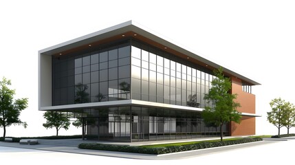 Fototapeta premium Sleek and Modern Bank Building with Contemporary Architectural Design