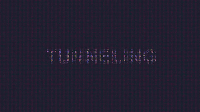 Cybersecurity concept tunneling on foreground screen, ASCII style in a code development editor. Vulnerability and attack on colored code editor. Text in English, English text