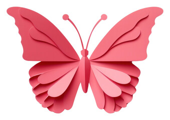 PNG Pink butterfly petal paper accessories.