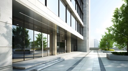 Sleek and Modern Bank Building with Contemporary Architectural Design