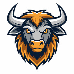 Yak head logotype vector illustration