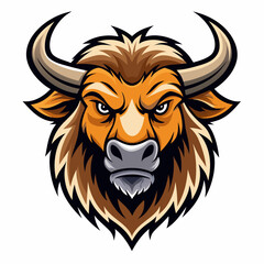 Yak head logotype vector illustration
