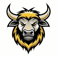 Yak head logotype vector illustration