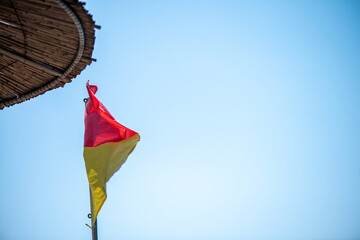 Lifeguard Flag in the Wind