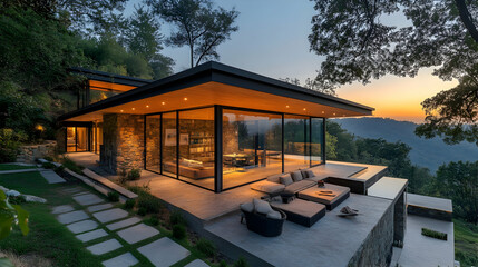Fototapeta premium house on the lake