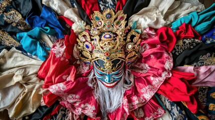 Fototapeta premium Colorful Traditional Dancer in Elaborate Costume
