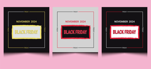 Elegant clean creative modern business black Friday fashion minimal square ads web advertisement social media sale promotion post banner design template. 