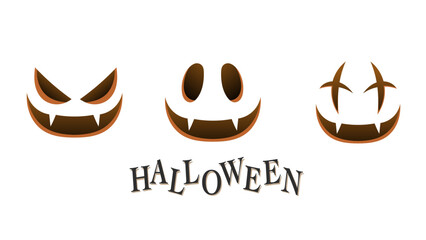 Halloween backgrounds in Halloween day for content online or web, banner and template, Emojis for Halloween day, Flat cartoon flat style. illustration Vector EPS 10