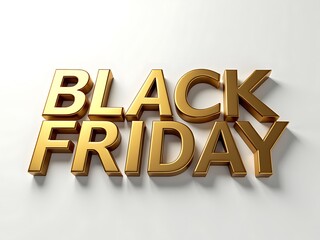 3D Render Text Background for Black Friday