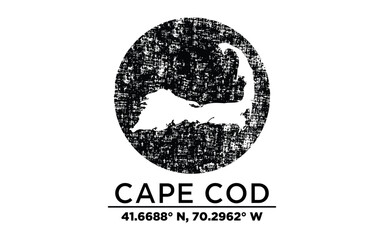 Cape Cod Canvas Map Tee