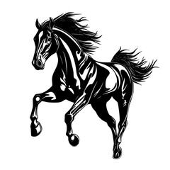 Decorative Horse Vector Isolated on White

