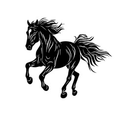 Dynamic Equine Silhouette Vector

