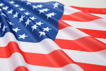Obraz premium Flag of USA as background, closeup view