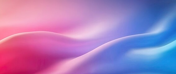 Fototapeta premium Abstract Wavy Gradient Background with Pink and Blue Hues - Ideal for Feminine Designs or Romance-Themed Projects