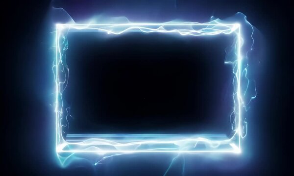 Blue swirling frame for futuristic or magical designs.