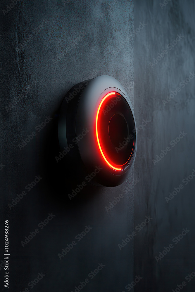 Poster modern fire detection system with real time alerts and sleek design