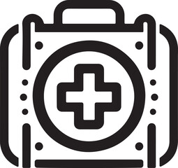 First Aid Kit Vector Icon.