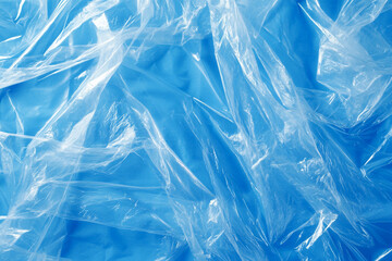 Obraz premium blue Transparent Plastic Film Wrap Texture: Perfect Background for Modern Packaging and Product Design
