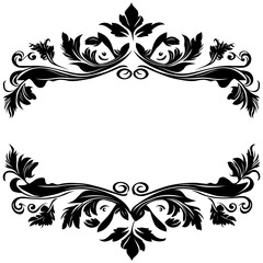 Black and White Boarder Banner Frame