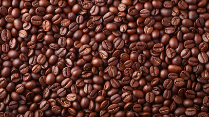 Fototapeta premium Red Fresh Arabica Coffee Beans | Premium Quality for Rich Flavour and Aroma