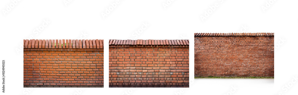 Poster A close-up of a red brick wall, showing a variety of textures and patterns in the brickwork.