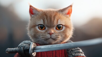 Fierce feline warrior