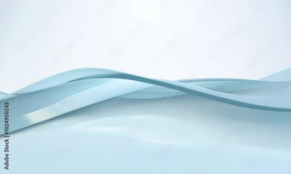 Poster generate an image of a smooth flowing blue wave abstract and ethereal.