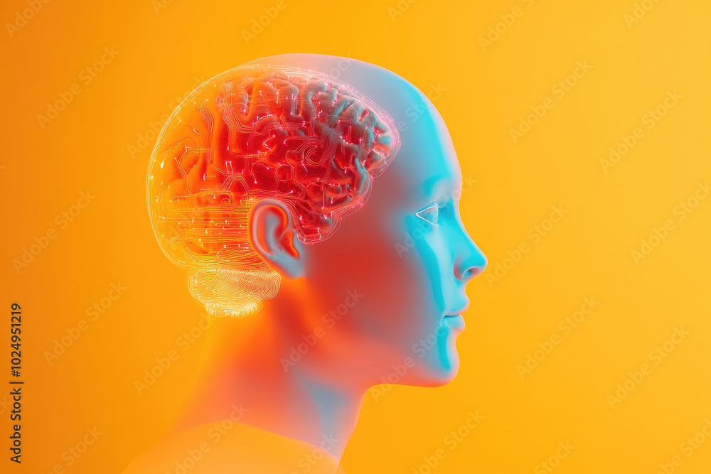 Poster ai mindscape, a vivid exploration of artificial intelligence intertwining with human creativity, sho