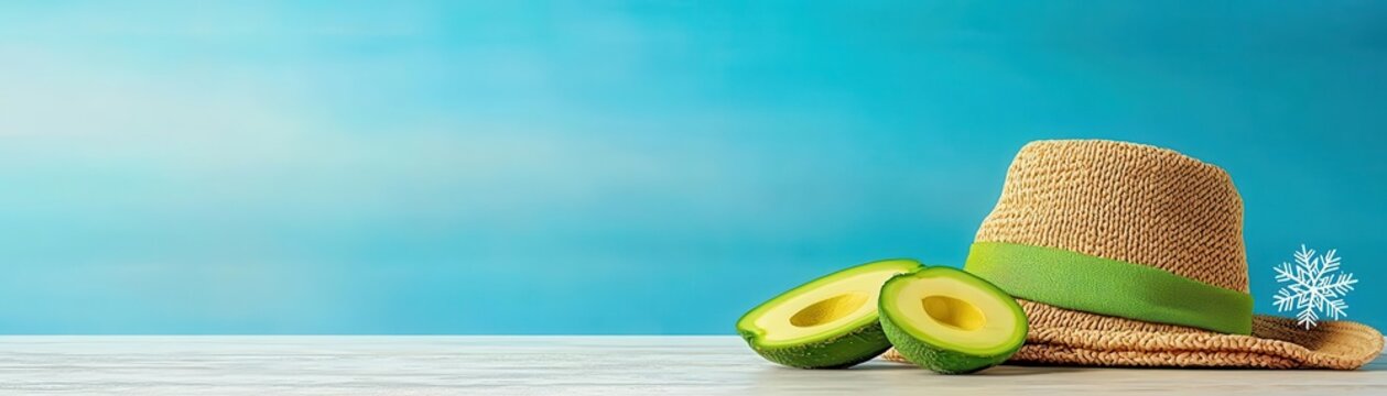 Avocado, Hat, Snowflakes, A chilly day, A warm hat, Natures quirks