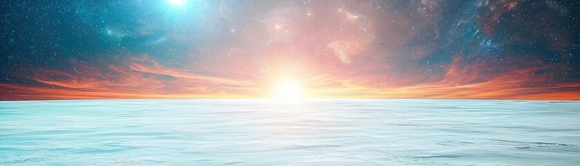 Obraz premium Discover frosty realms in outer space