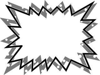 強調したいポップな爆発吹き出しフレーム