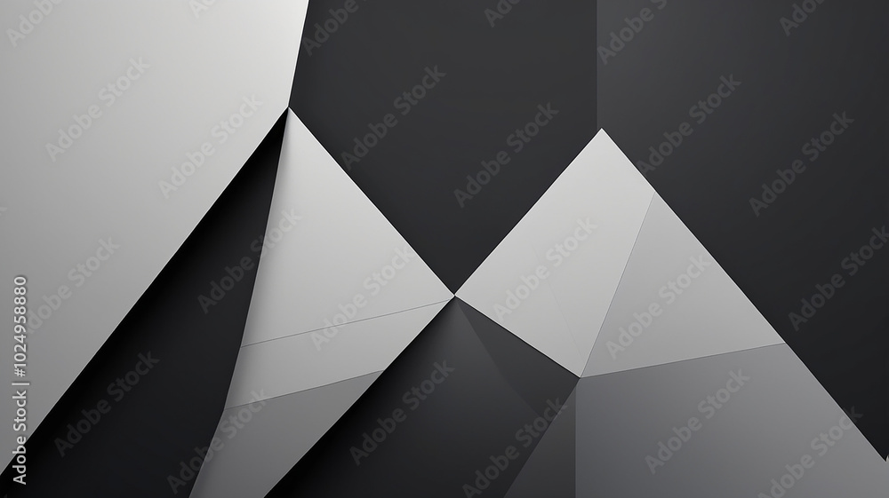 Aufkleber abstract geometric pattern in black, white, and gray tones, creating a dynamic visual effect.