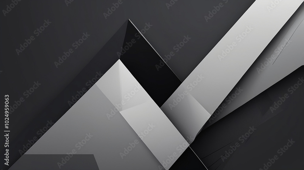 Aufkleber abstract geometric pattern in black, white, and gray tones, creating a dynamic visual effect.