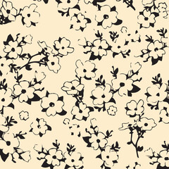 botanical floral vector seamless pattern with roses herbs and leaves big set background with flowers