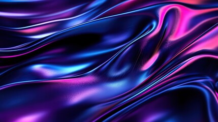 Fototapeta premium Neon Waves: Vibrant Abstract Fluid Art
