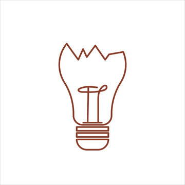 recommend clip art: Broken Lightbulb - A shattered bulb symbolizes failure or new beginnings.
