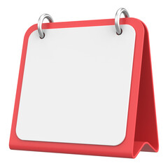 Empty calendar. 3D calendar. 3D illustration.