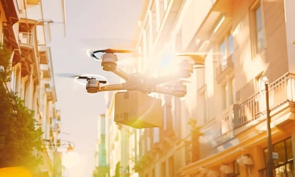 package delivery using drones, modern delivery