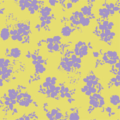 botanical floral vector seamless pattern with roses herbs and leaves big set background with flowers